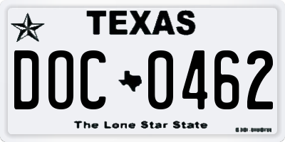 TX license plate DOC0462