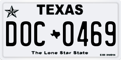 TX license plate DOC0469