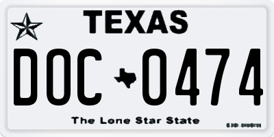 TX license plate DOC0474