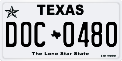 TX license plate DOC0480