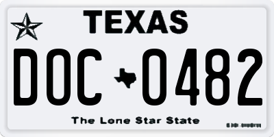 TX license plate DOC0482