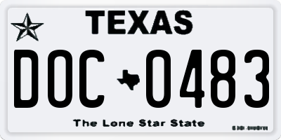 TX license plate DOC0483