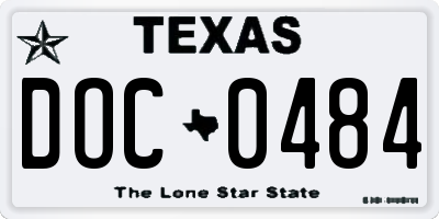 TX license plate DOC0484