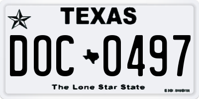 TX license plate DOC0497