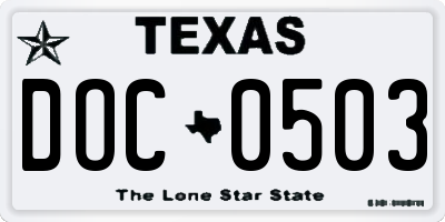 TX license plate DOC0503