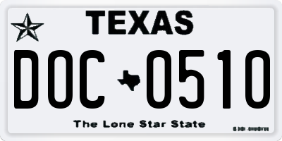 TX license plate DOC0510