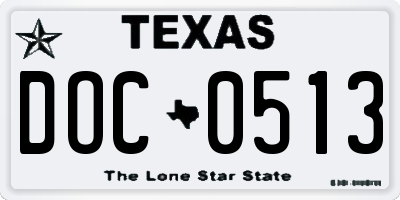 TX license plate DOC0513