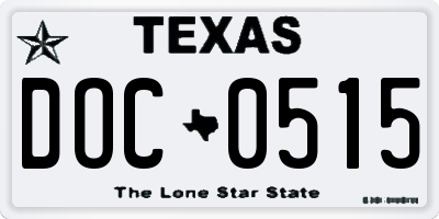 TX license plate DOC0515