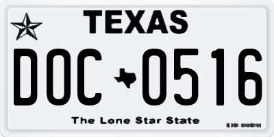 TX license plate DOC0516