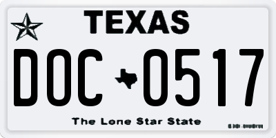 TX license plate DOC0517