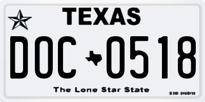 TX license plate DOC0518