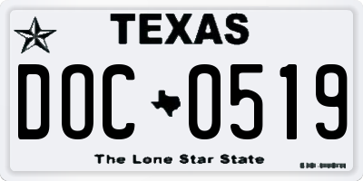 TX license plate DOC0519