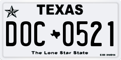TX license plate DOC0521