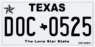 TX license plate DOC0525