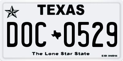 TX license plate DOC0529