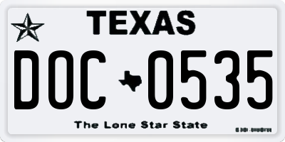 TX license plate DOC0535