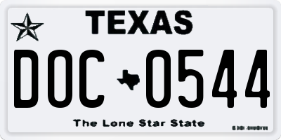 TX license plate DOC0544