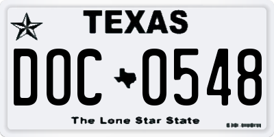 TX license plate DOC0548