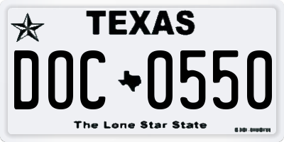 TX license plate DOC0550