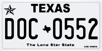 TX license plate DOC0552