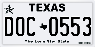 TX license plate DOC0553