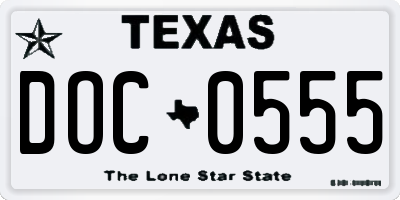 TX license plate DOC0555