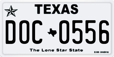 TX license plate DOC0556