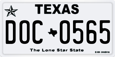 TX license plate DOC0565
