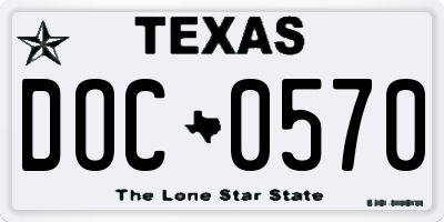 TX license plate DOC0570