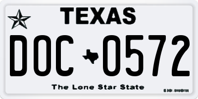 TX license plate DOC0572