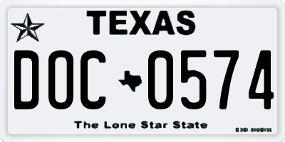 TX license plate DOC0574