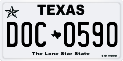 TX license plate DOC0590