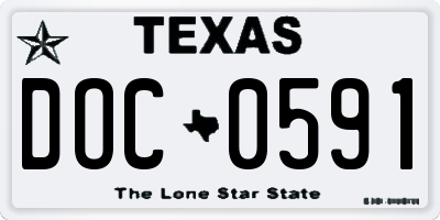TX license plate DOC0591