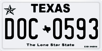 TX license plate DOC0593