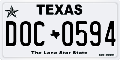 TX license plate DOC0594