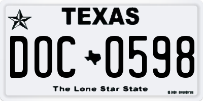 TX license plate DOC0598