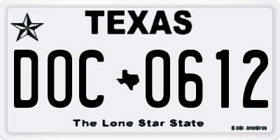 TX license plate DOC0612