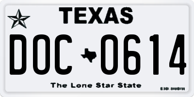 TX license plate DOC0614
