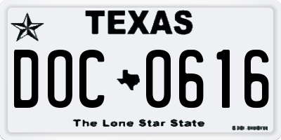 TX license plate DOC0616