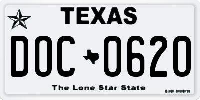 TX license plate DOC0620