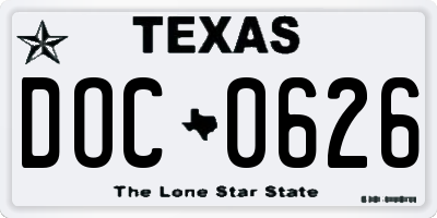 TX license plate DOC0626