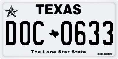 TX license plate DOC0633