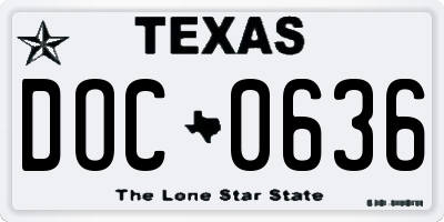 TX license plate DOC0636