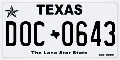 TX license plate DOC0643