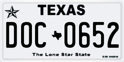 TX license plate DOC0652