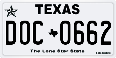 TX license plate DOC0662