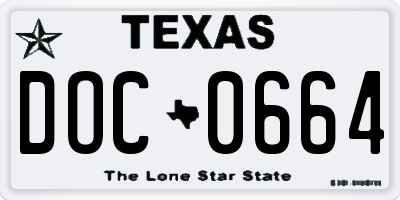 TX license plate DOC0664