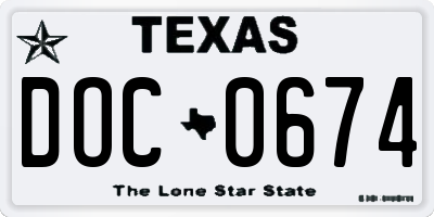 TX license plate DOC0674