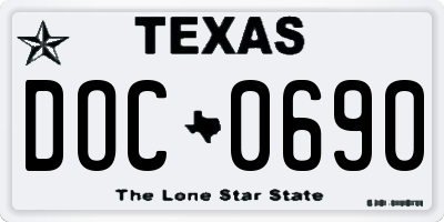 TX license plate DOC0690