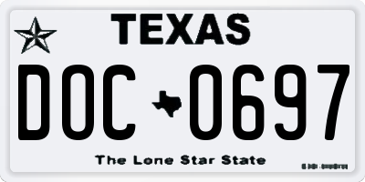 TX license plate DOC0697